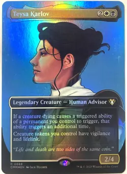 Teysa Karlov - BORDERLESS FOIL Commander Masters RARE MtG TCG Card # 0688 - Image 2
