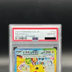 PSA10 Pokemon Card Pikachu ex SAR 132/106 Super Electric Breaker Sv8 Japanese GM - Image 2