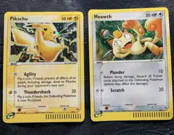 2003 SEALED 2 Card lot Pikachu 12 & Meowth 13 HOLO BlackStar Rare POKEMON Promos - Image 2