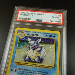 PSA 10 Wartortle 002/034 Classic Collection English Holo Graded Pokemon Card - Image 5