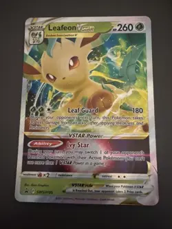 Pokemon Card Leafeon VSTAR SWSH195 Jumbo Size Black Star Promo Near Mint - Image 3