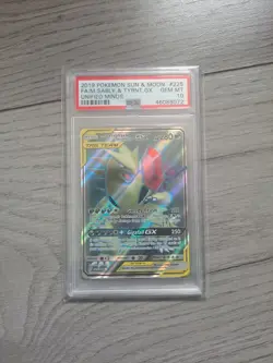 Unified Minds Rare Holo Pokemon Card Mega Sableye & Tyranitar  225/236 Gx - Image 1