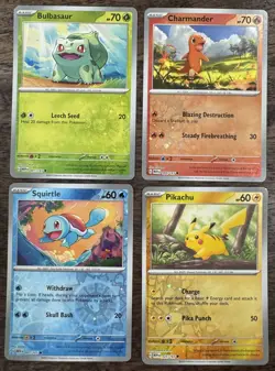 4x SWIRLS - Costco 151 Promo Cards - Cosmo Reverse Holo Card Set - Pokémon - 4 - Image 12