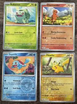 4x SWIRLS - Costco 151 Promo Cards - Cosmo Reverse Holo Card Set - Pokémon - 4 - Image 3