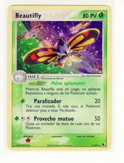 1x ~ESP~ SPANISH Beautifly 2/109 HOLO EX Ruby & Sapphire Pokemon Card (LB3) - Image 1