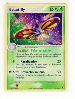 1x ~ESP~ SPANISH Beautifly 2/109 HOLO EX Ruby & Sapphire Pokemon Card (LB3) - Image 2