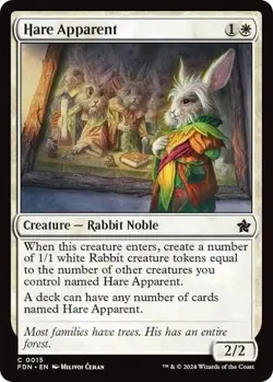 Hare Apparent Foundations Regular Magic The Gathering Card Mint - Image 1