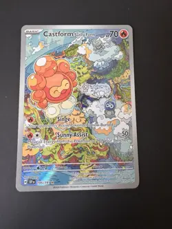 Pokemon Card Castform Sunny Form 195/191 Surging Sparks Illustration Rare NM - Image 3