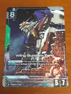 Gundam Card Game Newtype Rising Wing Gundam Zero GD01-024 LR+ Holo Foil x1 - Image 1