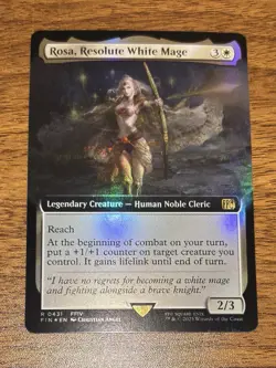 Magic The Gathering FF ROSA, RESOLUTE WHITE MAGE Extended Art FOIL Card R 0431 - Image 1