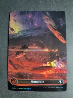 Mountain 0265 (Borderless Foil) Land MTG Edge of Eternities - Image 1