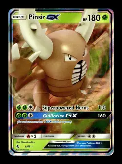 [NM] Pinsir GX Holo English Hidden Fates 6/68 Pokemon - Image 1
