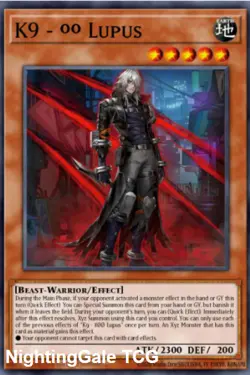 Yugioh! JUSH-EN034 â€œK9 -Ã˜Ã˜ Lupisâ€ Starlight Rare Regular price PREORDER 2025 - Image 1