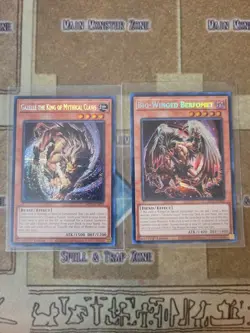 YUGIOH GAZELLE THE KING OF MYTHICAL CLAWS + BIG-WINGED BERFOMET MP24 SECRET 1ST - Image 3