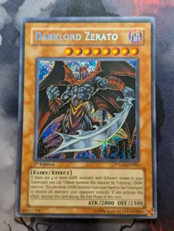 Yugioh TCG 1st Ed - Darklord Zerato PTDN-EN081 Secret Rare - VLP/LP - Image 1