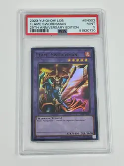 2023 Yu-Gi-Oh! 25th Anniversary Flame Swordsman LOB-EN003 [PSA 9] - Image 3