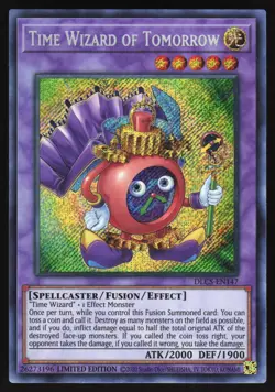 Time Wizard of Tomorrow - DLCS-EN124 - Secret Rare - 1st Edition Yugioh US Print - Image 2
