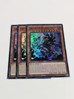 Yugioh! 3x Lord of the Heavenly Prison RA03-EN029 Super Rare 1st Ed NM - Image 1