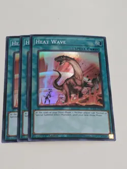 3x Heat Wave 1st Edition Super Rare RA03-EN058 Yu-Gi-Oh! - Image 1