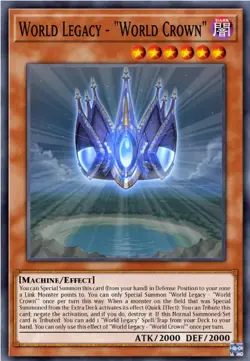 PRE-SALE YUGIOH x3 BLMM-EN082 WORLD LEGACY - “WORLD CROWN” EMBLAZONED ULTRA 1st - Image 1