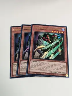 Yugioh! 3x Shadow Ghoul of the Labyrinth MP24-EN258 Ultra Rare 1st Ed NM - Image 2
