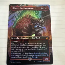Ilharg, the Raze-Boar (Anime Borderless) Ravnica Remastered Foil - Image 1