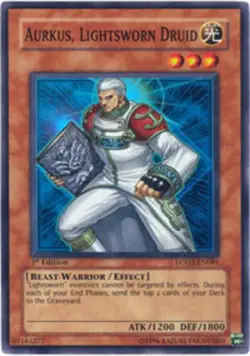 Yugioh! LP Aurkus, Lightsworn Druid - LODT-EN081 - Super Rare - 1st Edition Ligh - Image 2