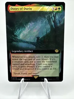 Doors of Durin Extended Art Surge Foil - LTR 0779 - NM - MTG Magic - Image 1