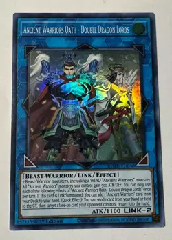 Yugioh - Ancient Warriors Oath - Double Dragon Lords ROTD-EN048 1st Super NM - Image 1