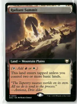Radiant Summit (Extended Art) 43 NM MTG Commander: Edge of Eternities Magic - Image 1