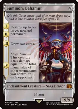MAGIC THE GATHERING FINAL FANTASY SUMMON: BAHAMUT M 1 ( MYTHIC) FIN FCA MTG TCG - Image 1