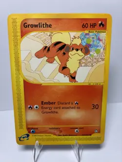 Perfect Centering | Growlithe 51/147 Aquapolis E-Reader | Pokemon Cards E-Series - Image 1