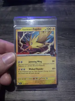 Pokemon Card Team Rockets Zapdos 070/182 Gamestop Promo Destined Rivals Sealed - Image 1