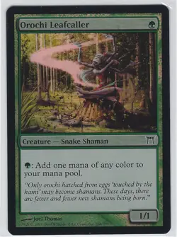 MTG Champions of Kamigawa Orochi Leafcaller Foil Mint/NM - Image 1