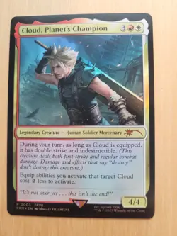 NM Foil Cloud, Planet's Champion (MTG Final Fantasy, Red White Mythic) - Image 3