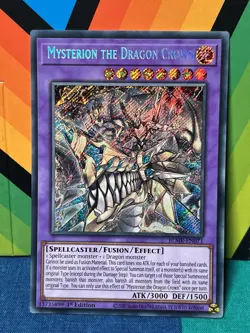 YUGIOH 1ST ED BLMR-EN071 MYSTERION THE DRAGON CROWN SECRET RARE NEAR MINT - NM - Image 1