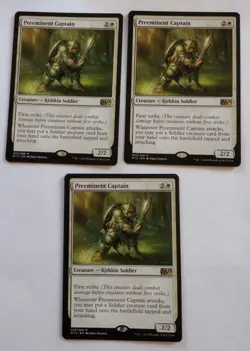 MTG M15 Core Set Preeminent Captain Rare x3 Cards are in Great Shape - Image 1