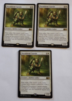 MTG M15 Core Set Preeminent Captain Rare x3 Cards are in Great Shape - Image 2