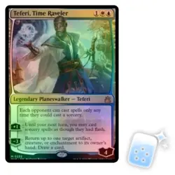 FOIL TEFERI, TIME RAVELER Ravnica Remastered Planeswalker Magic MTG MINT CARD - Image 1