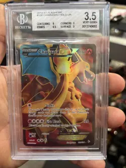 BGS 3.5 Charizard EX 100/106 Full Art Flashfire 2014 XY Graded Pokemon Card - Image 3