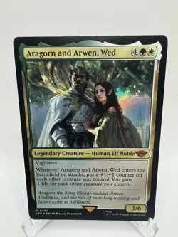 MTG LOTR Tales of Middle Earth Aragorn and Arwen, Wed Mythic FOIL NM/M PackFresh - Image 2