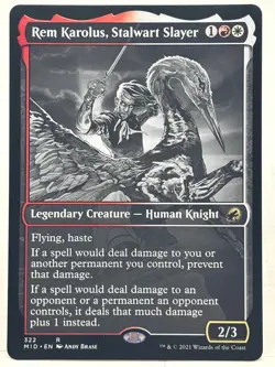Rem Karolus, Stalwart Slayer NM/M* SHOWCASE Innistrad Midnight 322 -UnltdCards - Image 1