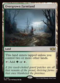 Overgrown Farmland  (Near Mint NM)  Tarkir: Dragonstorm Commander (TDC) - Image 2