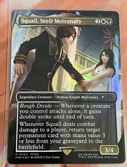 Squall, SeeD Mercenary Standard Showdown Promo Borderless FOIL Final Fantasy MTG - Image 2