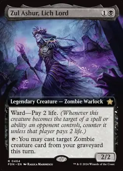 Zul Ashur, Lich Lord- Foundations Extended Art Regular MTG-NM - Image 1