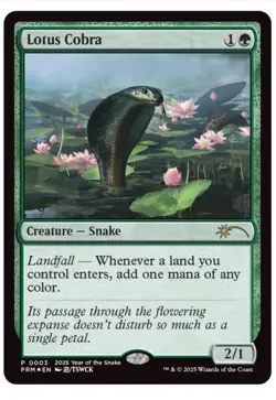 4x FOIL Lotus Cobra MTG 2025 Year Of The Snake Promo NM English Playset - Image 1