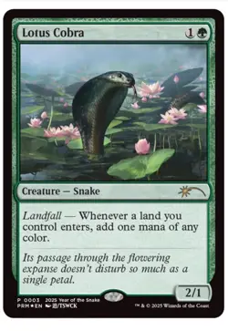 4x FOIL Lotus Cobra MTG 2025 Year Of The Snake Promo NM English Playset - Image 2