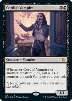 Cordial Vampire - Commander: Innistrad: Crimson Vow #125 MTG Magic The Gathering - Image 1