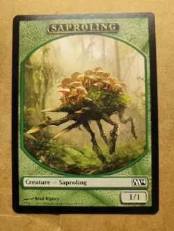 MTG Magic Token - Saproling (10) Core Set 2014 LP/NM Green Rigney BULK DISCOUNT - Image 2