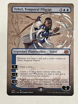 Teferi, Temporal Pilgrim NM Borderless The Brother’s War MTG - Image 1